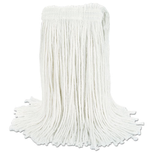 Image of Boardwalk® BWK2020RCT Cut-End Wet Mop Head, Rayon, #20, White, 12/Carton