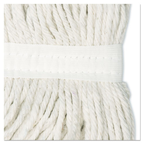 Image of Boardwalk® BWK2024REA Cut-End Wet Mop Head, Rayon, #24, White