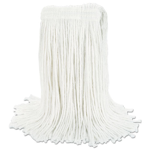 Image of Boardwalk® BWK2024REA Cut-End Wet Mop Head, Rayon, #24, White