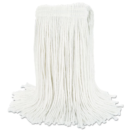 Image of Boardwalk® BWK2024RCT Cut-End Wet Mop Head, Rayon, #24, White, 12/Carton