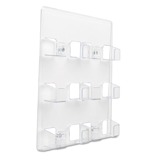 Image of deflecto® 70601 6-Pocket Business Card Holder, Holds 480 Cards, 8.5 X 1.63 X 9.75, Plastic, Clear