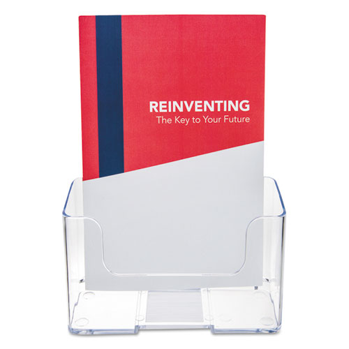 Image of deflecto® 74901 Docuholder For Countertop/wall-Mount, Booklet Size, 6.5w X 3.75d X 7.75h, Clear