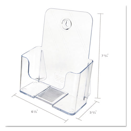 Image of deflecto® 74901 Docuholder For Countertop/wall-Mount, Booklet Size, 6.5w X 3.75d X 7.75h, Clear