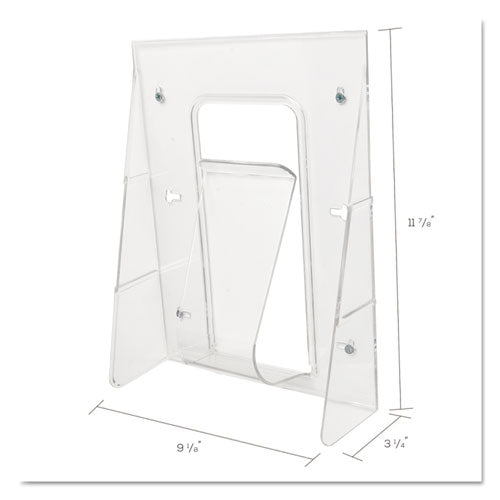 Image of deflecto® 55501 Stand-Tall Wall-Mount Literature Rack, Magazine, 9.13w X 3.25d X 11.88h, Clear