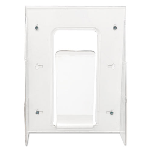 Image of deflecto® 55501 Stand-Tall Wall-Mount Literature Rack, Magazine, 9.13w X 3.25d X 11.88h, Clear
