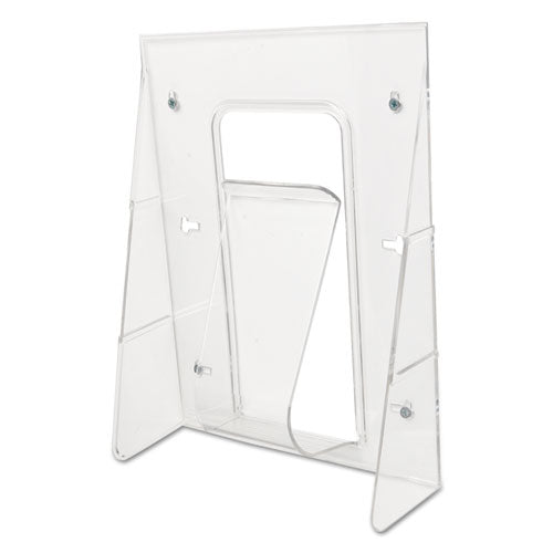 Image of deflecto® 55501 Stand-Tall Wall-Mount Literature Rack, Magazine, 9.13w X 3.25d X 11.88h, Clear