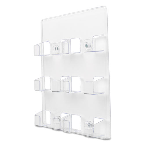Image of deflecto® 70601 6-Pocket Business Card Holder, Holds 480 Cards, 8.5 X 1.63 X 9.75, Plastic, Clear
