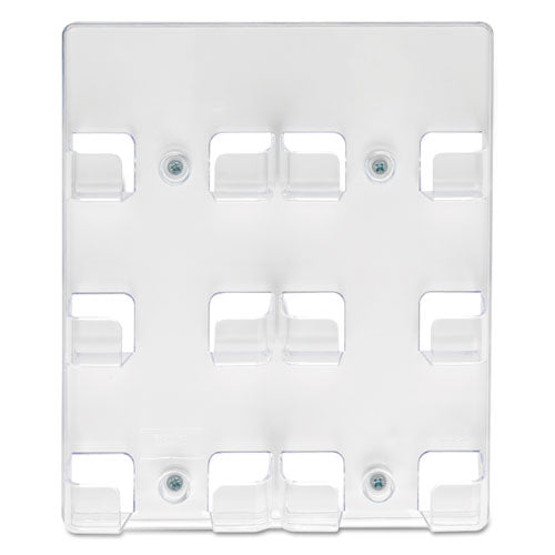 Image of deflecto® 70601 6-Pocket Business Card Holder, Holds 480 Cards, 8.5 X 1.63 X 9.75, Plastic, Clear