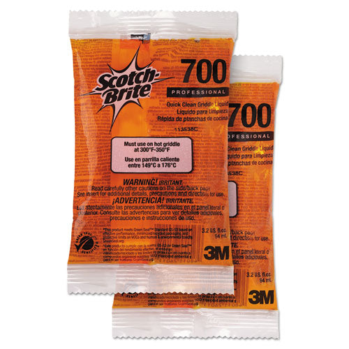 Image of Scotch-Brite PROFESSIONAL Quick Clean Griddle Liquid, 3.2 Oz Packet, 40/carton