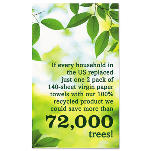 Image of Seventh Generation® SEV 13731 100% Recycled Paper Kitchen Towel Rolls, 2-Ply, 11 x 5.4, 140 Sheets/Roll, 6 Rolls/Pack, 4 Packs/Carton