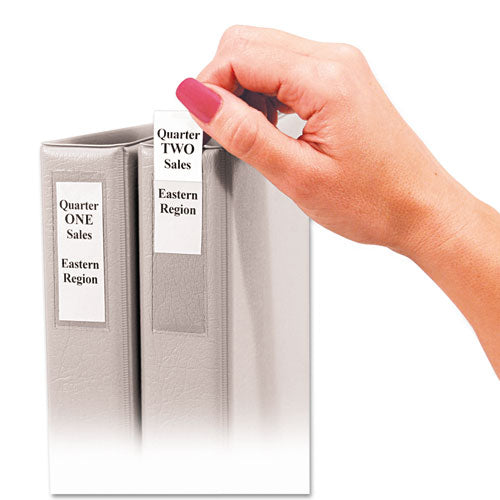 Image of C-Line® 70013 Self-Adhesive Ring Binder Label Holders, Top Load, 1 x 2,81, Clear, 12/Pack