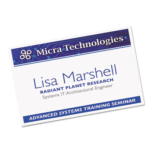 Image of Avery® 05390 Name Badge Insert Refills, Horizontal/vertical, 2 1/4 X 3 1/2, White, 400/box