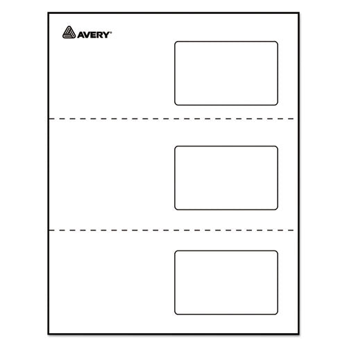 Image of Avery® 05361 Laminated Laser/inkjet Id Cards, 2 1/4 X 3 1/2, White, 30/box