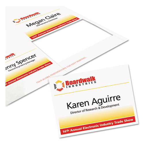 Image of Avery® 05392 Name Badge Insert Refills, Horizontal/vertical, 3 X 4, White, 300/box