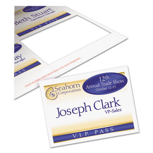 Image of Avery® 05392 Name Badge Insert Refills, Horizontal/vertical, 3 X 4, White, 300/box