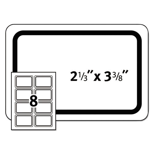 Image of Avery® 05095 Flexible Adhesive Name Badge Labels, 3.38 X 2.33, White/red Border, 400/box