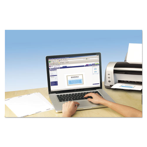 Image of AveryÂ® Note Cards With Matching Envelopes, Inkjet, 80 Lb, 4.25 X 5.5, Embossed Matte Ivory, 60 Cards, 2 Cards/sheet, 30 Sheets/pack