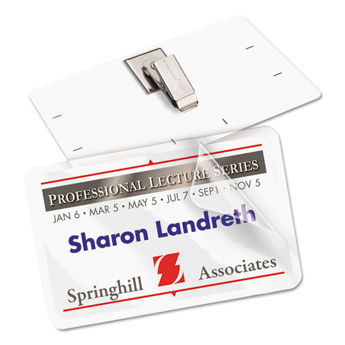 Image of Avery® 05362 Self-Laminating Laser/Inkjet Printer Badges, 2.25 x 3.5, White, 30/Box
