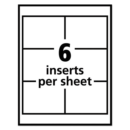 Image of Avery® 74540 Pin-Style Badge Holder With Laser/inkjet Insert, Top Load, 4 X 3, White, 100/box