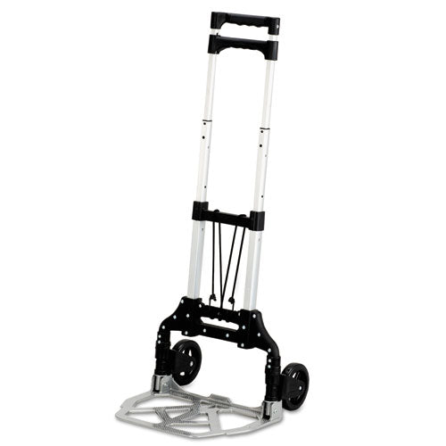 Image of Safco® 4049NC Stow And Go Cart, 110 Lb Capacity, 15.25 X 16 X 39, Aluminum