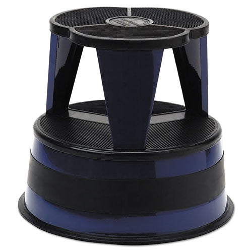 Image of Cramer® CRA1001-63 Kik-Step Steel Step Stool, 2-Step, 350 lb Capacity, 16" Diameter x 14.25"h, Navy
