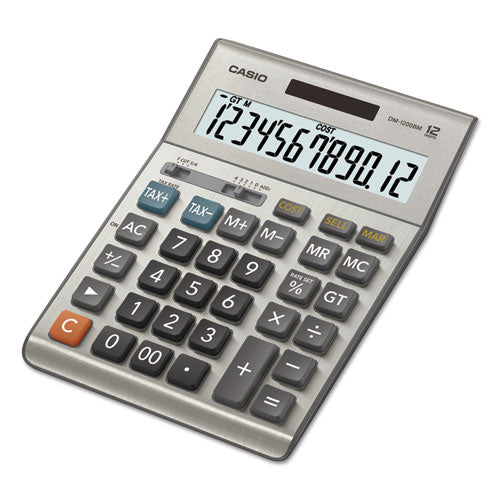 Image of Casio® DM-1200BM Dm1200bm Desktop Calculator, 12-Digit Lcd, Silver