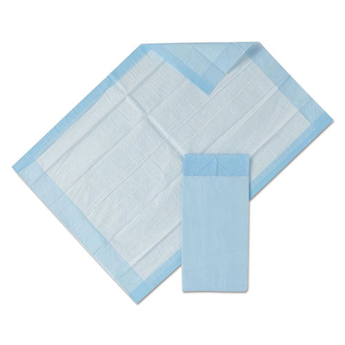 Image of Medline MSC281232 Protection Plus Disposable Underpads, 23 x 36, Blue, 25/Bag, 6 Bag/Carton