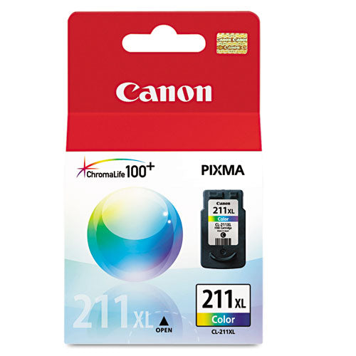 Image of Canon® 2975B001 2975b001 (cl-211xl) High-Yield Ink, 349 Page-Yield, Tri-Color