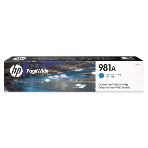 Image of HP J3M68A HP 981a, (j3m68a) Cyan Original Pagewide Cartridge
