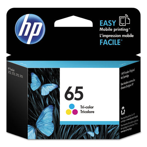 Image of HP N9K01AN#140 HP 65, (n9k01an) Tri-Color Original Ink Cartridge