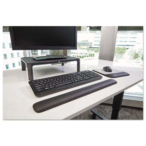 Image of 3M WR85B Gel Wrist Rest for Keyboards, 19 x 2, Black