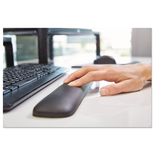Image of 3M WR85B Gel Wrist Rest for Keyboards, 19 x 2, Black