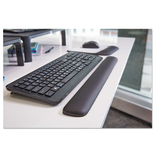 Image of 3M WR85B Gel Wrist Rest for Keyboards, 19 x 2, Black