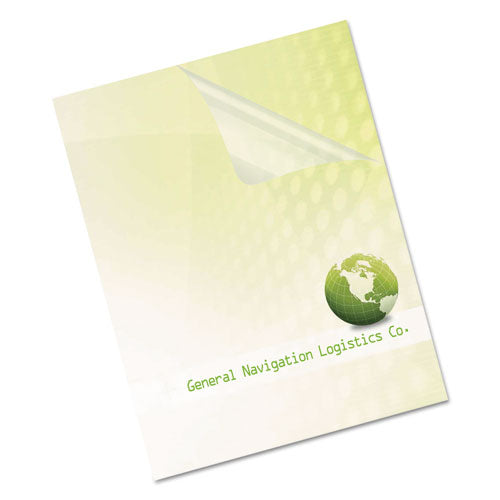 Image of Fellowes® 5242501 PET Ultra Clear Binding Covers, 5 mil Plastic, Square Corners, 11 x 8.5, Gloss Clear, 100/Pack