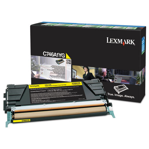 Image of Lexmark C746A1YG C746a1yg Return Program Toner, 7,000 Page-Yield, Yellow