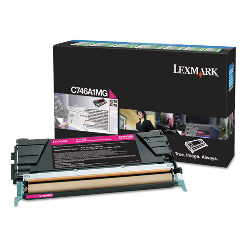 Image of Lexmark C746A1MG C746a1mg Return Program Toner, 7,000 Page-Yield, Magenta