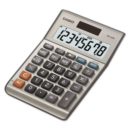 Image of Casio® MS-80B Ms-80b Tax And Currency Calculator, 8-Digit Lcd