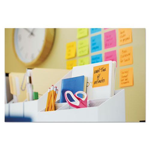 Image of Post-it® Notes Super Sticky 654-5SSUC Pads in Energy Boost Collection Colors, 3" x 3", 90 Sheets/Pad, 5 Pads/Pack