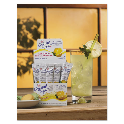 Image of Crystal Light® GEN00796 Flavored Drink Mix, Lemonade, 30 .17oz Packets/box