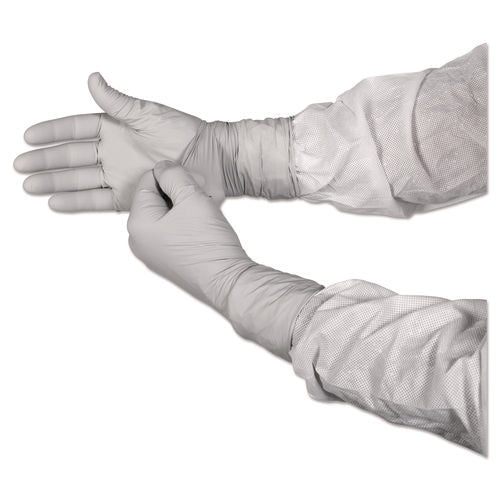 Image of Kimtech 11823 G3 Sterile STERLING Nitrile Gloves, Packaged Sterile, ESD Safe, Size 7, 4 mil Thick, 12" Long, Gray, 100/Bag, 10 Bags/Carton
