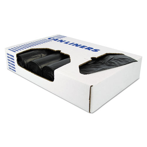 Image of AccuFit® H5645PK R01 Linear Low Density Can Liners with AccuFit Sizing, 23 gal, 1.3 mil, 28" x 45", Black, 20 Bags/Roll, 10 Rolls/Carton