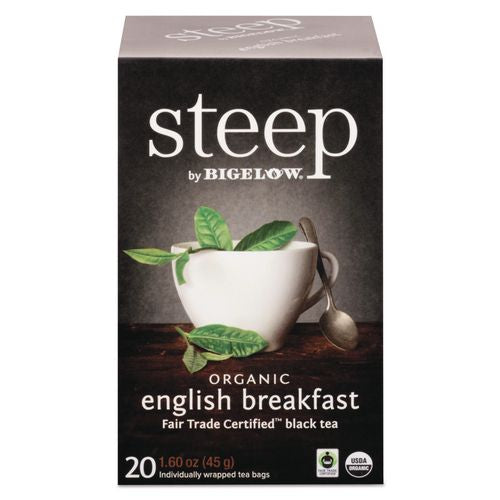Image of Bigelow® RCB17701 Steep Tea, English Breakfast, 1.6 Oz Tea Bag, 20/box