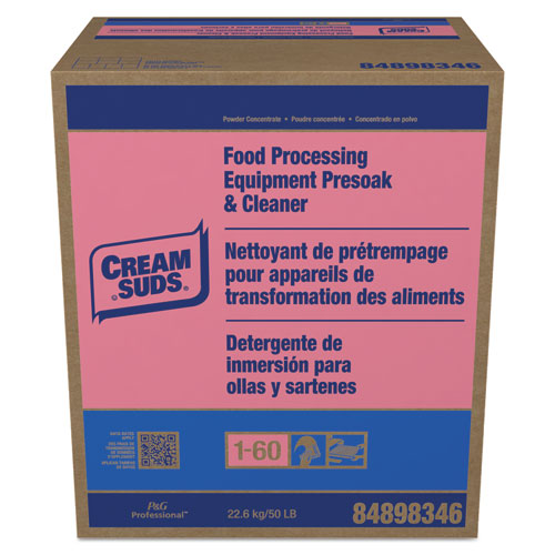 Image of Cream Suds® 02101 Manual Pot and Pan Presoak and Detergent with Phosphate, Baby Powder Scent, Powder, 50 lb Box