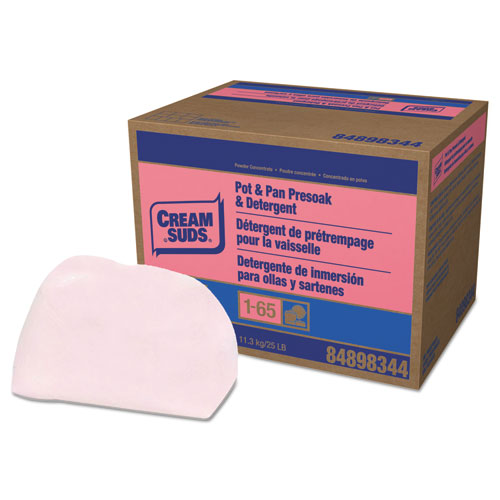 Image of Cream Suds® 02120 Manual Pot and Pan Presoak and Detergent without Phosphate, Baby Powder Scent, Powder, 25 lb Box