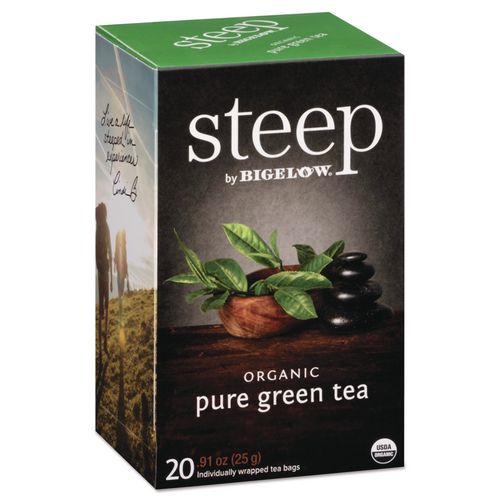 Image of Bigelow® RCB17703 Steep Tea, Pure Green, 0.91 Oz Tea Bag, 20/box