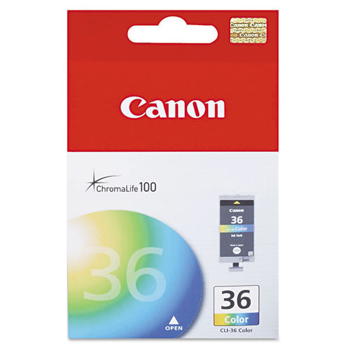 Image of Canon® 1511B002 1511b002 (cli-36) Ink, 100 Page-Yield, Tri-Color