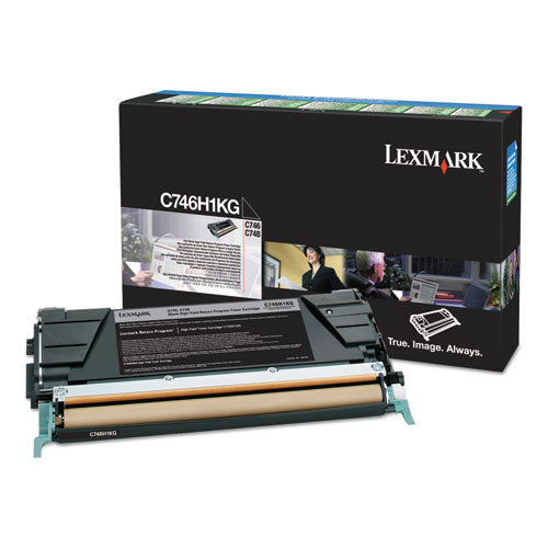 Image of Lexmark C746H1KG C746h1kg Return Program High-Yield Toner, 12,000 Page-Yield, Black