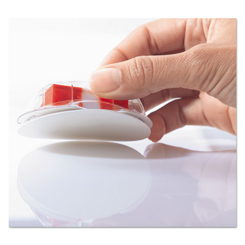 Image of Post-it® Flags 680-HVRD Page Flags in Desk Grip Dispenser, 1 x 1.75, Red, 200/Dispenser