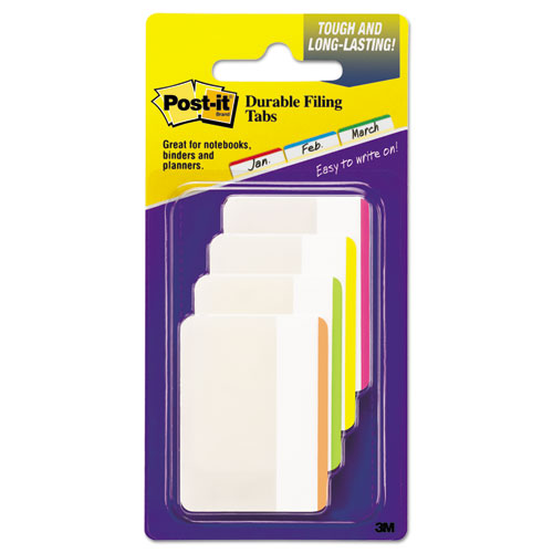 Image of Post-it® Tabs 686F-1BB Lined Tabs, 1/5-Cut, Assorted Bright Colors, 2" Wide, 24/Pack