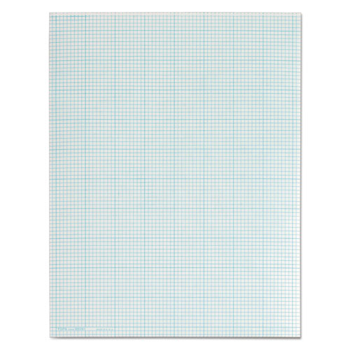 Image of TOPS 35081 Cross Section Pads, Quadrille Rule (8 sq/in, 1 sq/in), (50) White 8.5 x 11 Sheets